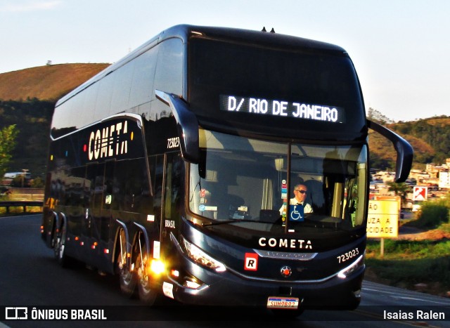 Viação Cometa 723023 na cidade de Santos Dumont, Minas Gerais, Brasil, por Isaias Ralen. ID da foto: 12101781.