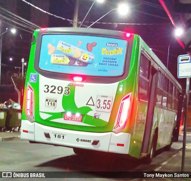 VB Transportes e Turismo 3293 na cidade de Campinas, São Paulo, Brasil, por Tony Maykon Santos. ID da foto: 12099970.