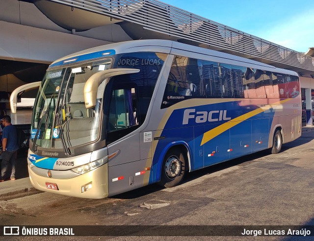 Fácil Transportes e Turismo RJ 140.015 na cidade de Rio de Janeiro, Rio de Janeiro, Brasil, por Jorge Lucas Araújo. ID da foto: 12101216.