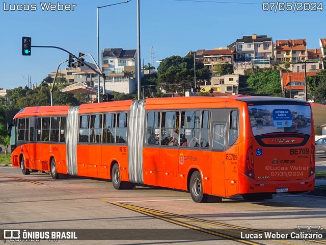 Transporte Coletivo Glória BE709 na cidade de Curitiba, Paraná, Brasil, por Lucas Weber Calizario. ID da foto: 12101056.