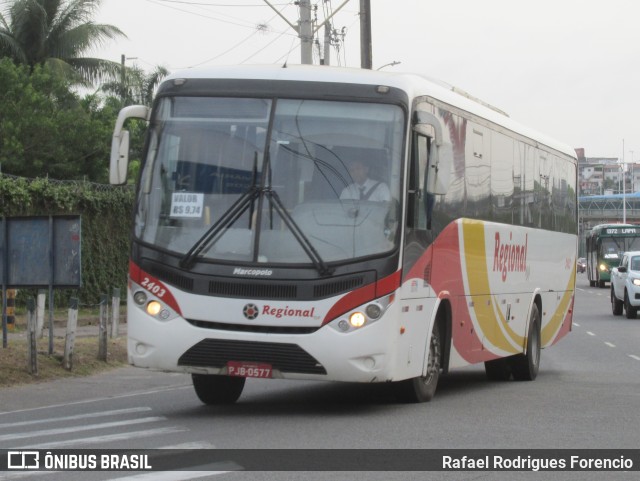 Viação Regional 2403 na cidade de Salvador, Bahia, Brasil, por Rafael Rodrigues Forencio. ID da foto: 12101119.