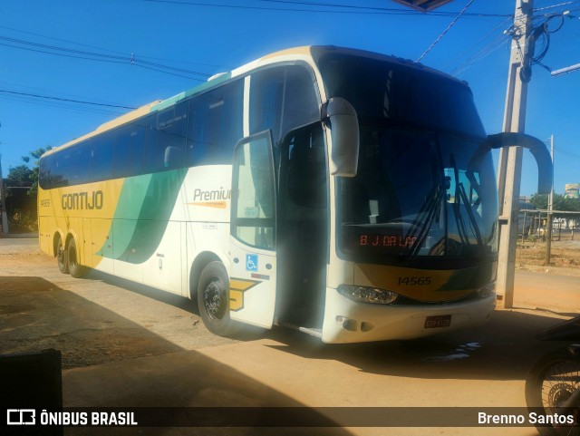 Empresa Gontijo de Transportes 14565 na cidade de Janaúba, Minas Gerais, Brasil, por Brenno Santos. ID da foto: 12099599.