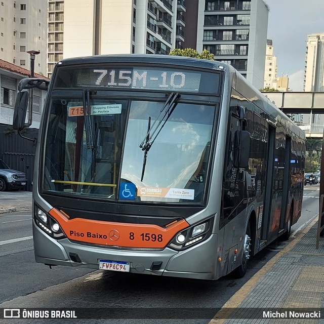 TRANSPPASS - Transporte de Passageiros 8 1598 na cidade de São Paulo, São Paulo, Brasil, por Michel Nowacki. ID da foto: 12100028.