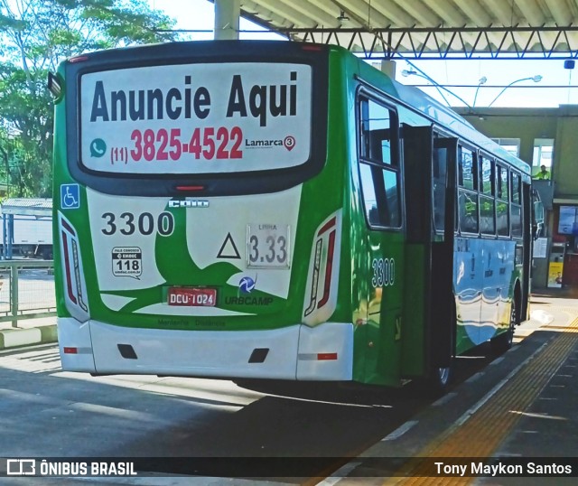 VB Transportes e Turismo 3300 na cidade de Campinas, São Paulo, Brasil, por Tony Maykon Santos. ID da foto: 12102170.