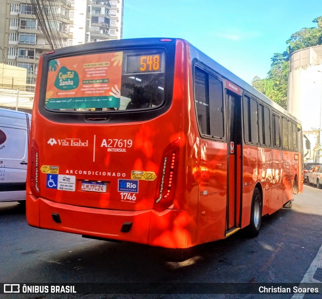 Transportes Vila Isabel A27619 na cidade de Rio de Janeiro, Rio de Janeiro, Brasil, por Christian Soares. ID da foto: 12099481.