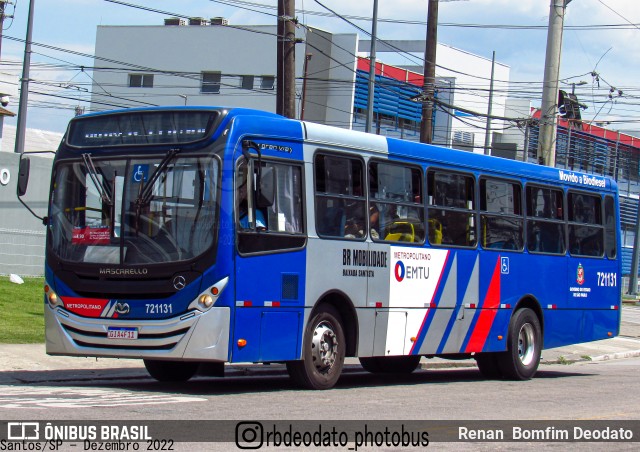 BR Mobilidade Baixada Santista 721131 na cidade de Santos, São Paulo, Brasil, por Renan  Bomfim Deodato. ID da foto: 12101173.