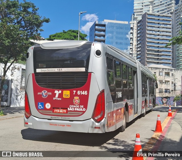 Viação Gatusa Transportes Urbanos 7 6146 na cidade de São Paulo, São Paulo, Brasil, por Erick Primilla Pereira. ID da foto: 12101487.