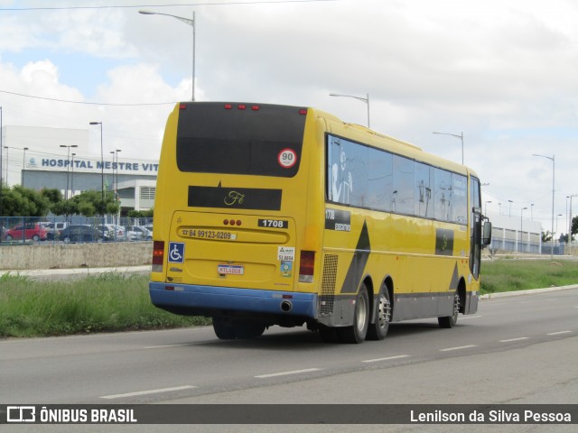 Ônibus Particulares 1708 na cidade de Caruaru, Pernambuco, Brasil, por Lenilson da Silva Pessoa. ID da foto: 12101502.