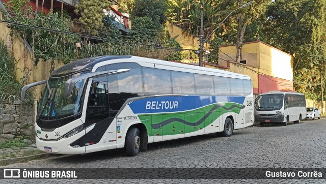 Bel-Tour Transportes e Turismo 326 na cidade de Petrópolis, Rio de Janeiro, Brasil, por Gustavo Corrêa. ID da foto: 12101649.