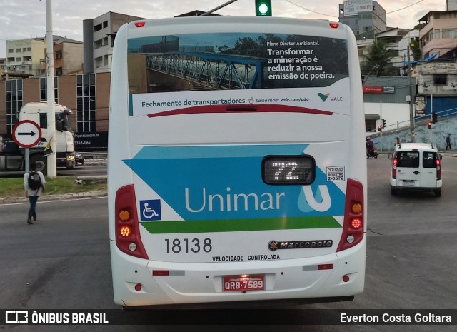 Unimar Transportes 18138 na cidade de Cariacica, Espírito Santo, Brasil, por Everton Costa Goltara. ID da foto: 12103472.