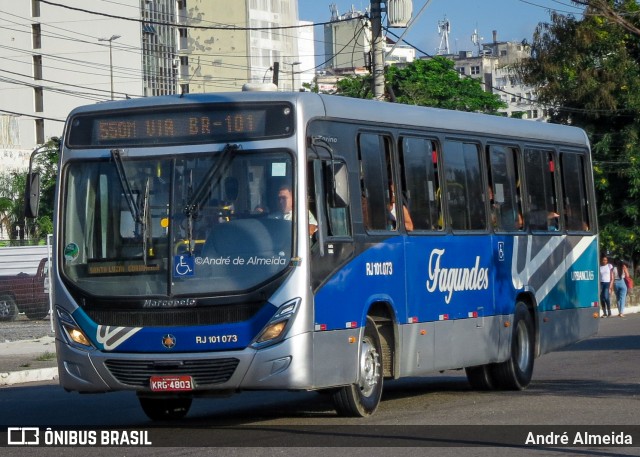 Auto Ônibus Fagundes RJ 101.073 na cidade de Niterói, Rio de Janeiro, Brasil, por André Almeida. ID da foto: 12103373.