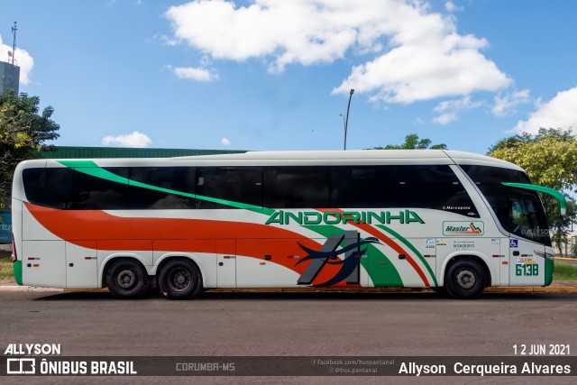 Empresa de Transportes Andorinha 6138 na cidade de Corumbá, Mato Grosso do Sul, Brasil, por Allyson  Cerqueira Alvares. ID da foto: 12103347.