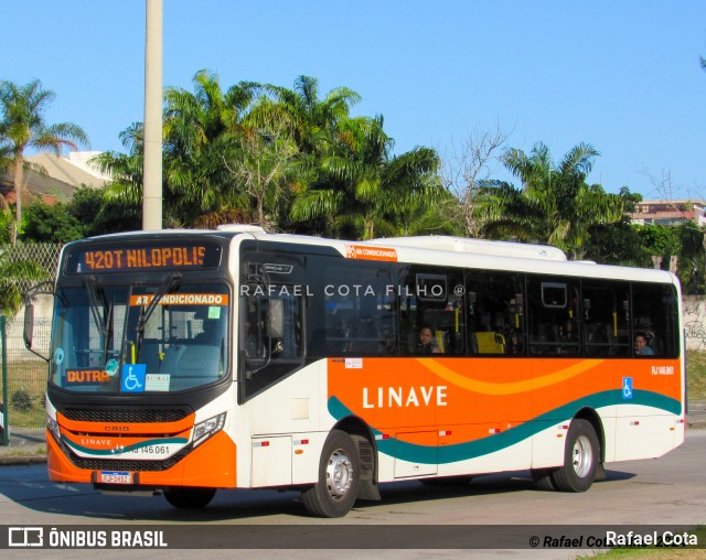 Linave Transportes RJ 146.061 na cidade de Rio de Janeiro, Rio de Janeiro, Brasil, por Rafael Cota. ID da foto: 12103582.
