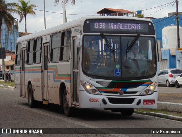 Auto Ônibus Santa Maria Transporte e Turismo 02080 na cidade de Natal, Rio Grande do Norte, Brasil, por Luiz Francisco. ID da foto: 12102561.
