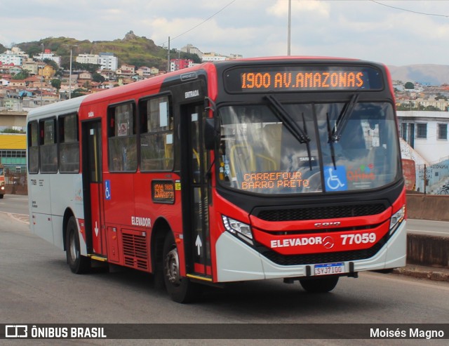 Eldorado Transportes 77059 na cidade de Contagem, Minas Gerais, Brasil, por Moisés Magno. ID da foto: 12103611.