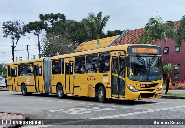 Leblon Transporte de Passageiros 15412 na cidade de Curitiba, Paraná, Brasil, por Amauri Souza. ID da foto: 12102302.