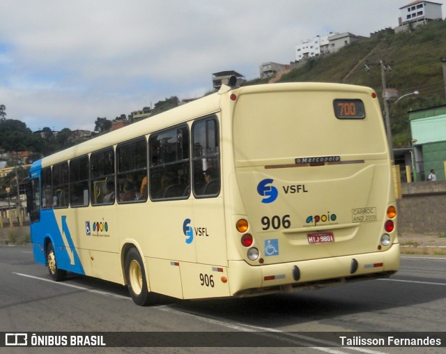 VSFL - Viação São Francisco 906 na cidade de Juiz de Fora, Minas Gerais, Brasil, por Tailisson Fernandes. ID da foto: 12102795.
