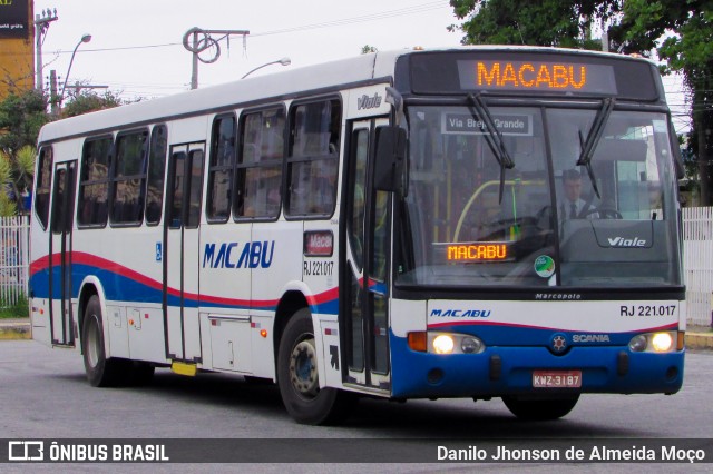 Transportadora Macabu RJ 221.017 na cidade de Macaé, Rio de Janeiro, Brasil, por Danilo Jhonson de Almeida Moço. ID da foto: 12104091.