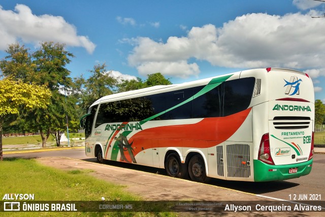 Empresa de Transportes Andorinha 6138 na cidade de Corumbá, Mato Grosso do Sul, Brasil, por Allyson  Cerqueira Alvares. ID da foto: 12103328.
