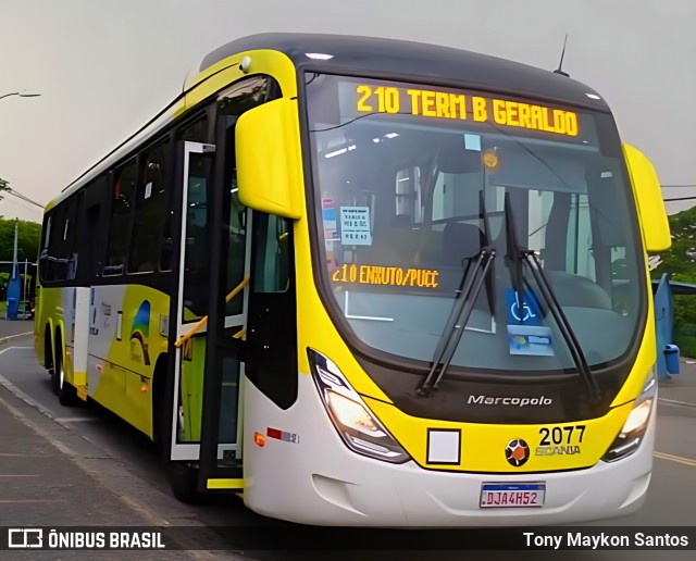Itajaí Transportes Coletivos 2077 na cidade de Campinas, São Paulo, Brasil, por Tony Maykon Santos. ID da foto: 12104160.