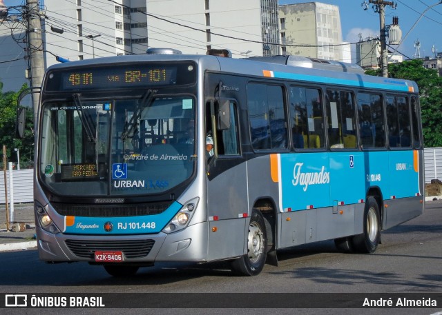 Auto Ônibus Fagundes RJ 101.448 na cidade de Niterói, Rio de Janeiro, Brasil, por André Almeida. ID da foto: 12104659.