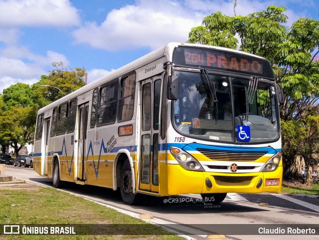 Trevo Transportes Coletivos 1150 na cidade de Porto Alegre, Rio Grande do Sul, Brasil, por Claudio Roberto. ID da foto: 12105803.