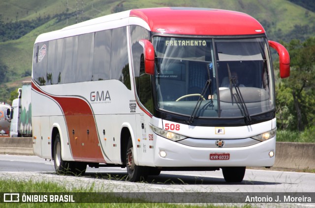 GMA Transportes 508 na cidade de Roseira, São Paulo, Brasil, por Antonio J. Moreira. ID da foto: 12104945.