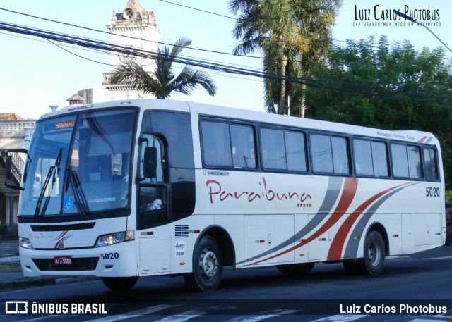 Paraibuna Transportes 5020 na cidade de Juiz de Fora, Minas Gerais, Brasil, por Luiz Carlos Photobus. ID da foto: 12106341.