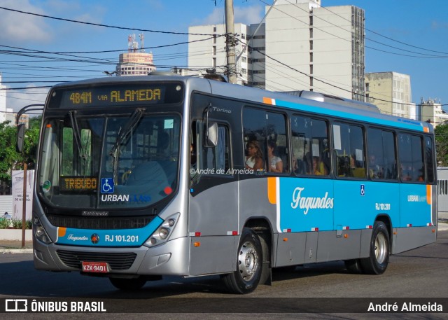 Auto Ônibus Fagundes RJ 101.201 na cidade de Niterói, Rio de Janeiro, Brasil, por André Almeida. ID da foto: 12104704.