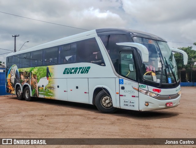 Eucatur - Empresa União Cascavel de Transportes e Turismo 4752 na cidade de Porto Velho, Rondônia, Brasil, por Jonas Castro. ID da foto: 12105016.