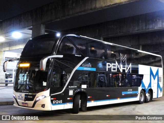 Empresa de Ônibus Nossa Senhora da Penha 61245 na cidade de Curitiba, Paraná, Brasil, por Paulo Gustavo. ID da foto: 12107437.