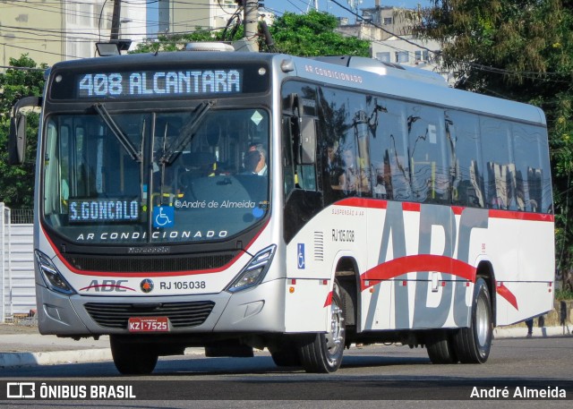 Auto Viação ABC RJ 105.038 na cidade de Niterói, Rio de Janeiro, Brasil, por André Almeida. ID da foto: 12106772.