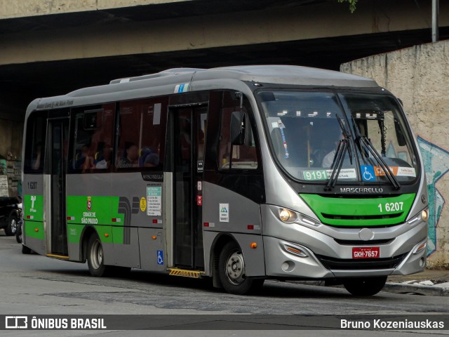 Transcooper > Norte Buss 1 6207 na cidade de São Paulo, São Paulo, Brasil, por Bruno Kozeniauskas. ID da foto: 12108549.