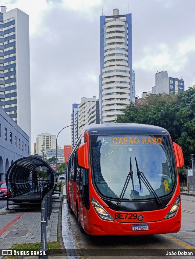 Transporte Coletivo Glória BE729 na cidade de Curitiba, Paraná, Brasil, por João Dolzan. ID da foto: 12108061.