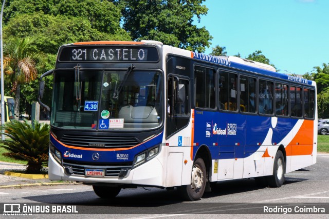 Viação Ideal B28551 na cidade de Rio de Janeiro, Rio de Janeiro, Brasil, por Rodrigo Coimbra. ID da foto: 12106858.