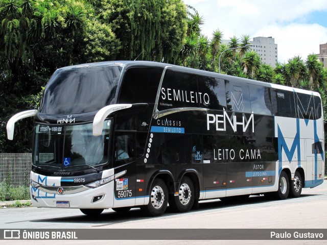Empresa de Ônibus Nossa Senhora da Penha 59075 na cidade de Curitiba, Paraná, Brasil, por Paulo Gustavo. ID da foto: 12107389.
