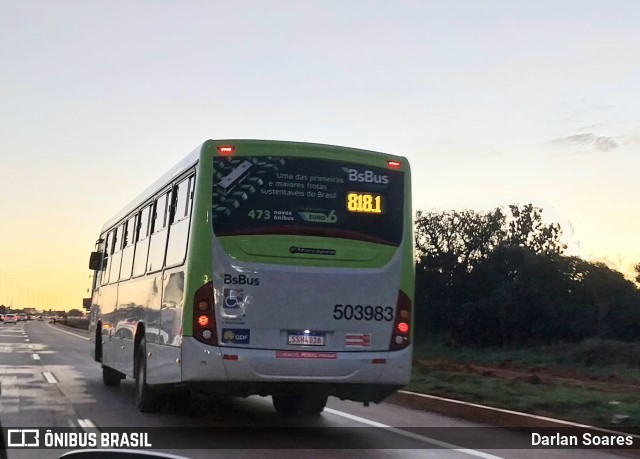 BsBus Mobilidade 503983 na cidade de Brasília, Distrito Federal, Brasil, por Darlan Soares. ID da foto: 12108135.