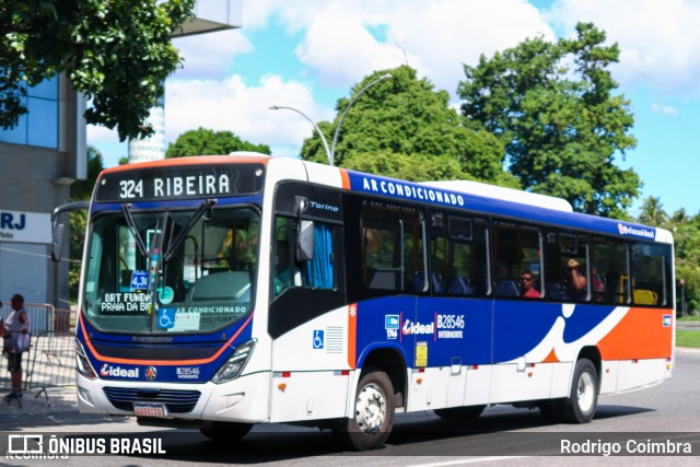 Viação Ideal B28546 na cidade de Rio de Janeiro, Rio de Janeiro, Brasil, por Rodrigo Coimbra. ID da foto: 12106868.