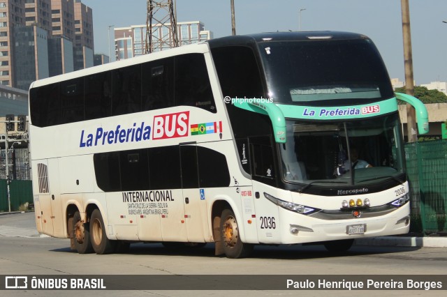 La Preferida Bus 2036 na cidade de São Paulo, São Paulo, Brasil, por Paulo Henrique Pereira Borges. ID da foto: 12067771.
