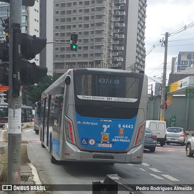 Viação Paratodos > São Jorge > Metropolitana São Paulo > Mobibrasil 6 4443 na cidade de São Paulo, São Paulo, Brasil, por Pedro Rodrigues Almeida. ID da foto: 12066519.