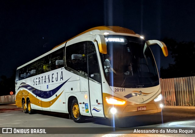 Viação Sertaneja 20191 na cidade de Brasília, Distrito Federal, Brasil, por Alessandro da Mota Roque. ID da foto: 12067279.
