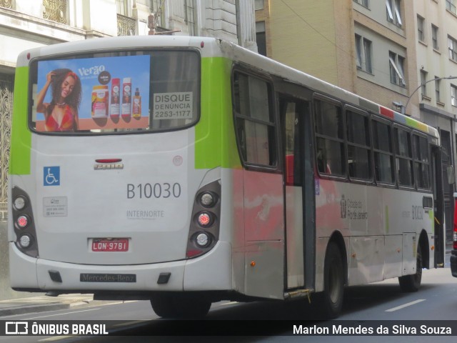 Transportes Paranapuan B10030 na cidade de Rio de Janeiro, Rio de Janeiro, Brasil, por Marlon Mendes da Silva Souza. ID da foto: 12066728.