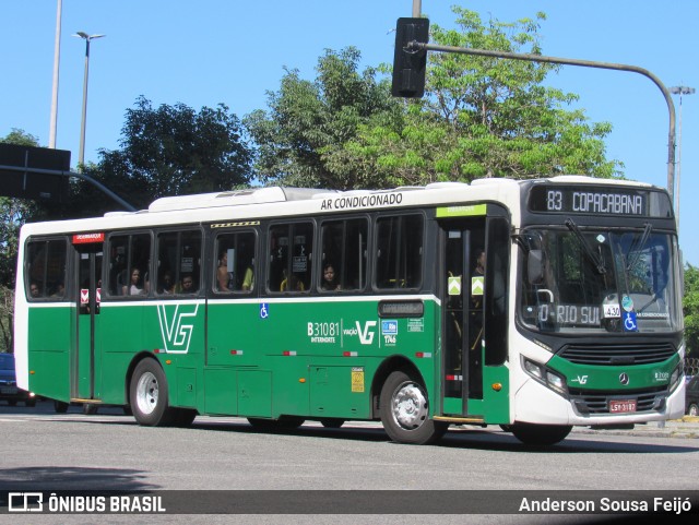 Viação VG B31081 na cidade de Rio de Janeiro, Rio de Janeiro, Brasil, por Anderson Sousa Feijó. ID da foto: 12067861.
