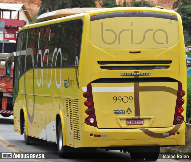 Brisa Ônibus 9909 na cidade de Santos Dumont, Minas Gerais, Brasil, por Isaias Ralen. ID da foto: 12068080.