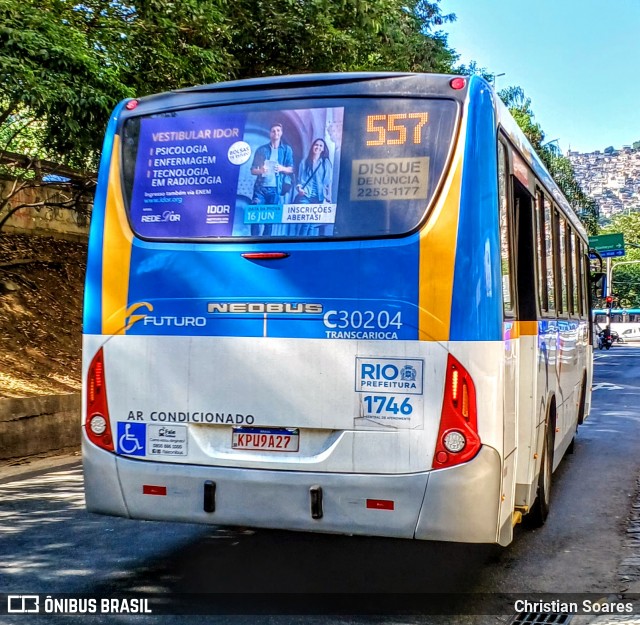 Transportes Futuro C30204 na cidade de Rio de Janeiro, Rio de Janeiro, Brasil, por Christian Soares. ID da foto: 12067440.