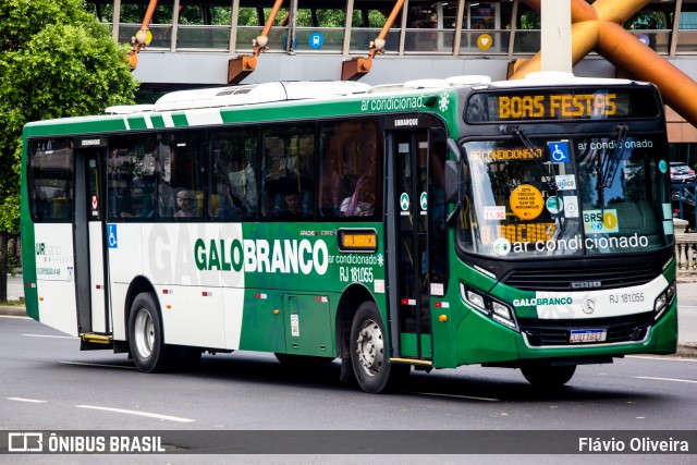 Viação Galo Branco RJ 181.055 na cidade de Rio de Janeiro, Rio de Janeiro, Brasil, por Flávio Oliveira. ID da foto: 12067814.