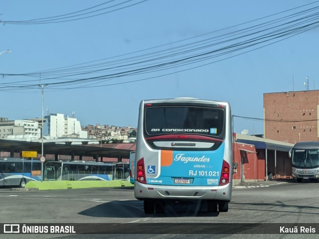 Auto Ônibus Fagundes RJ 101.021 na cidade de Niterói, Rio de Janeiro, Brasil, por Kauã Reis. ID da foto: 12066187.