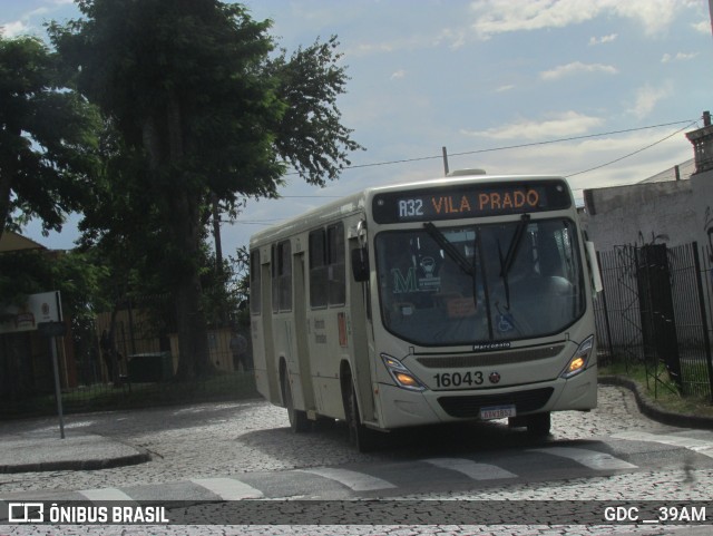 Viação Tamandaré 16043 na cidade de Curitiba, Paraná, Brasil, por GDC __39AM. ID da foto: 12066326.
