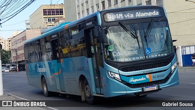 Auto Ônibus Fagundes RJ 101.037 na cidade de Niterói, Rio de Janeiro, Brasil, por Gabriel Sousa. ID da foto: 12065891.