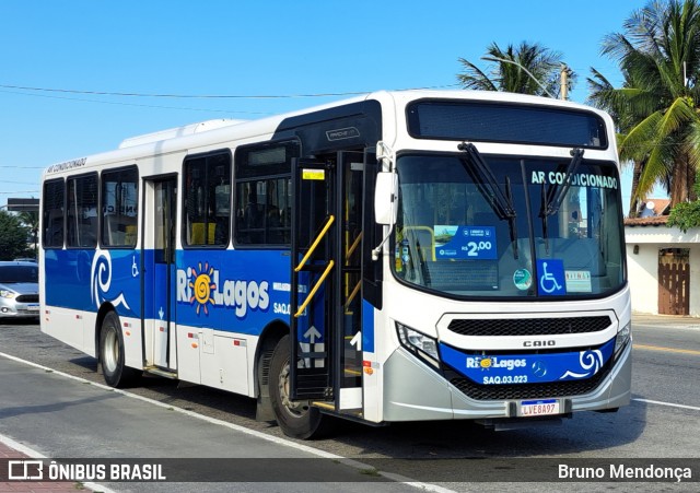 Rio Lagos Transportes SAQ.03.023 na cidade de Saquarema, Rio de Janeiro, Brasil, por Bruno Mendonça. ID da foto: 12067807.